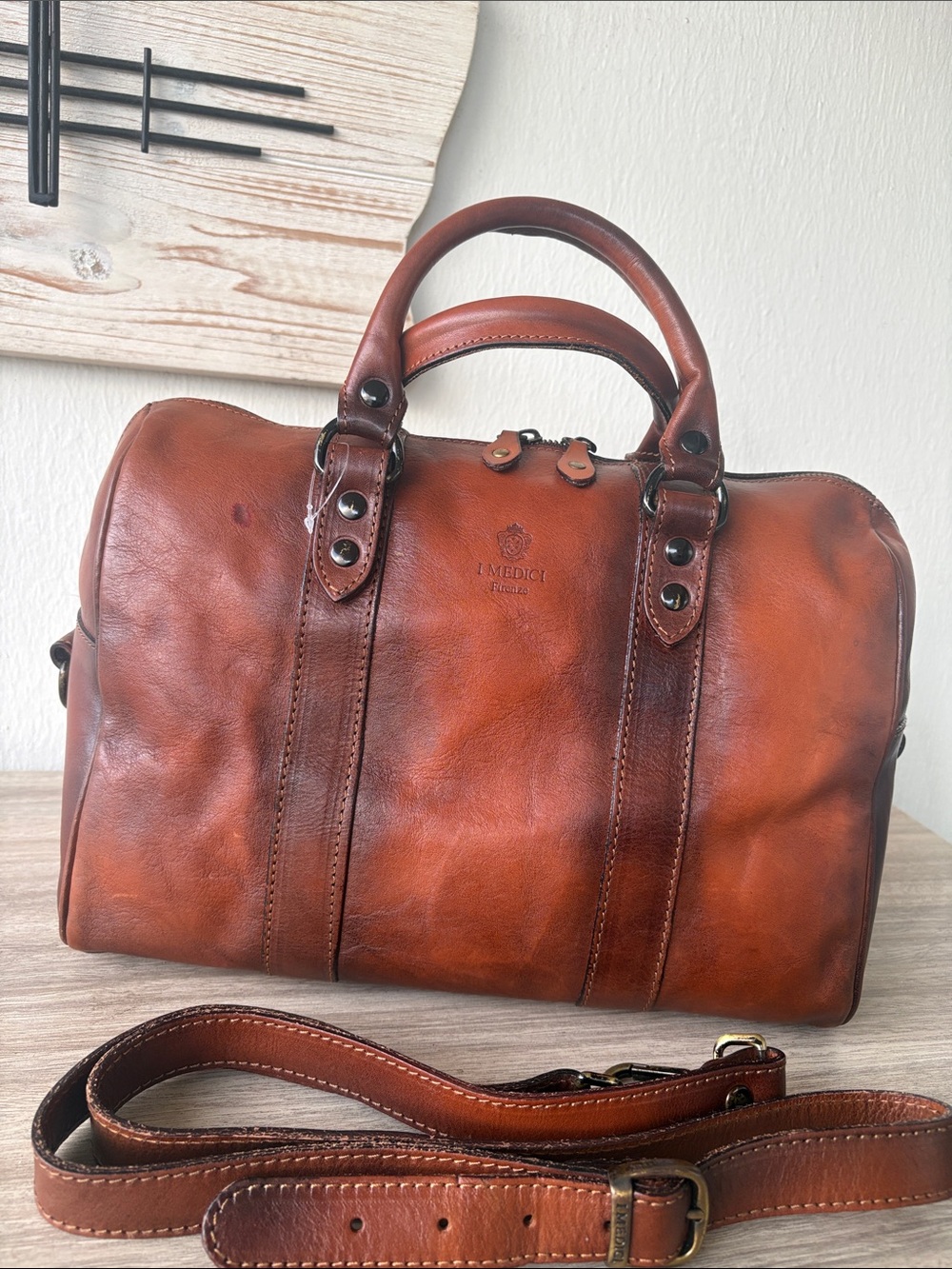I Medici italian real leather duffle bag